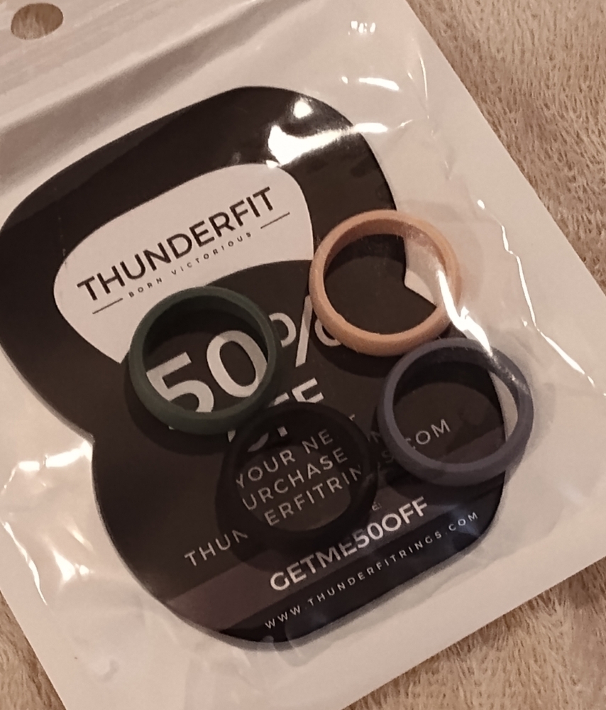 NWT! Thunderfit Silicone Wedding Bands Sz 6